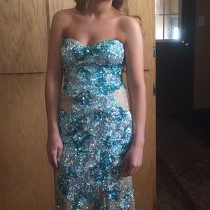 Light blue prom dress